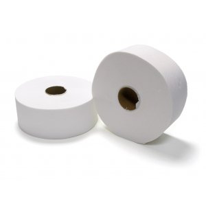 Jumbo toaletný papier 19cm, 2-vrstvový biely