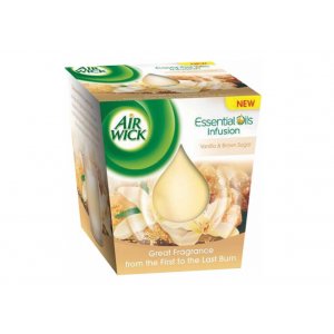 Air Wick Essentials Oils Infusion sviečka 105g Vanilla&Brown Sugar
