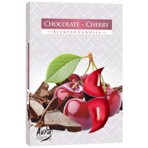 Bispol Chocolate-cherry čajové sviečky 6ks p15-104