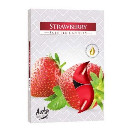Bispol Strawberry čajové sviečky 6ks p15-73