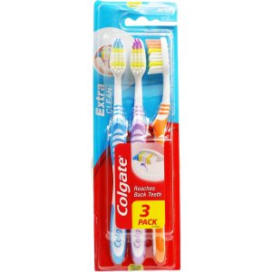 Colgate Extra Clean 3ks zubná kefka medium