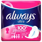 Always Ultra 8ks Super Plus dámske hygienické vložky