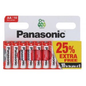 Panasonic batérie AA/10 Zinc Carbon (baterky)
