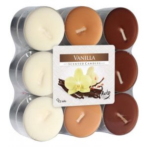 Bispol čajové sviečky 18ks - p15-67 vanilla / vanilka