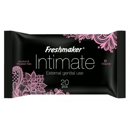 Freshmaker Intimate vlhčené obrúsky 20ks s vitamínom E na intímne použitie