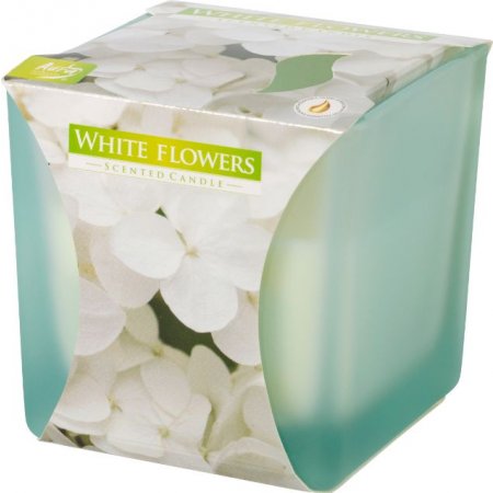 Bispol White Flowers / biele kvety vonná sviečka snk80m-179