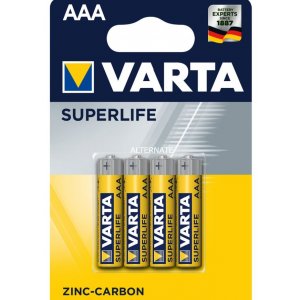 Varta Zinc-Carbon Superlife batérie AAA 1,5V (4ks) (baterky)