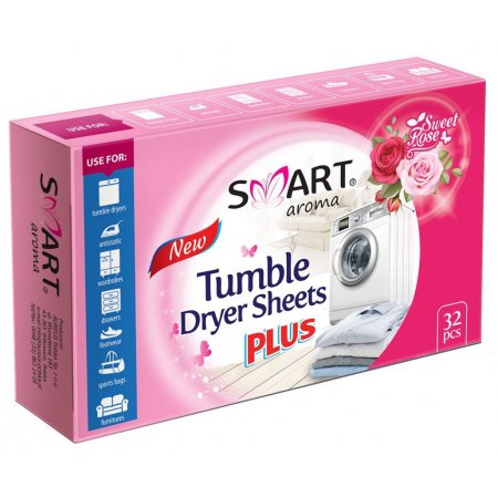 Smart Aroma Sweet Rose– parfémované obrúsky do sušičky 32 ks