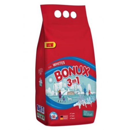 Bonux White Polar Ice Fresh 3v1 prací prášok 6kg na 80 praní