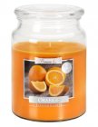 Bispol Orange sviečka v skle s viečkom SND99-63  Doba horenia: cca 100 hodín Výška: 14cm Priemer: 9,9cm 