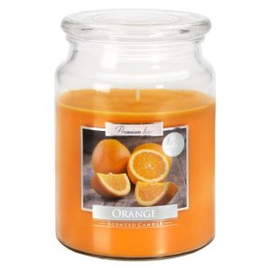 Bispol Orange sviečka v skle s viečkom SND99-63  Doba horenia: cca 100 hodín Výška: 14cm Priemer: 9,9cm 