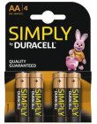 Duracell AA tužkové batérie LR06 / MN1500 4ks (baterky)