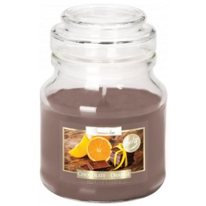 Bispol Chocolate - Orange vonná sviečka  v skle s vrchnákom SND71-340 Doba horenia: cca 22 hodín
