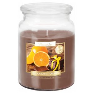 Bispol Chocolate - Orange sviečka v skle s viečkom SND99-340  Doba horenia: cca 100 hodín Výška: 14cm Priemer: 9,9cm 

