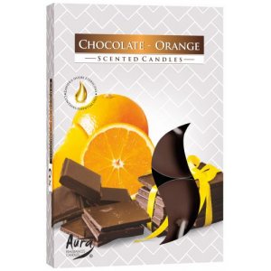 Bispol Chocolate - Orange čajové sviečky 6ks p15-340