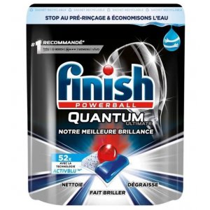 Finish Quantum Ultimate Activ Blue Regular tablety do umývačky 52ks