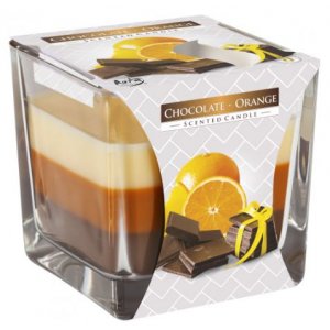 Bispol Tricolor Chocolate - Orange vonná sviečka snk80-340