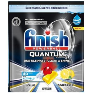 Finish Quantum Ultimate Active Blue tablety do umývačky 40ks Lemon