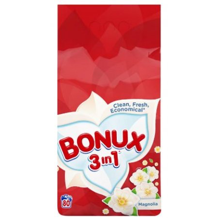 Bonux Pure Magnólia 3v1 prací prášok 6kg na 80 praní