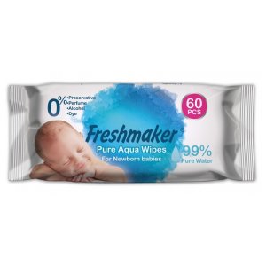 Freshmaker vlhčené obrúsky Pure Aqua 60ks