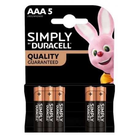 Duracell AAA tužkové batérie LR03 / MN2400 5ks (baterky)