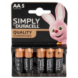 Duracell AA tužkové batérie LR06 / MN1500 5ks (baterky)