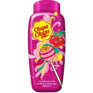 Chupa Chups Strawberry detský sprchový gél a pena do kúpeľa 300ml