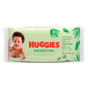 Huggies Natural Care With Aloe Vera detské vlhčené utierky 56ks