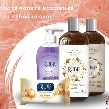 Ak hľadáte kvalitnú telovú kozmetiku za výhodnú cenu, značka Rubis by mohla byť pre vás ideálnou voľbou ????
Táto značka sa vyznačuje nielen cenovou dostupnosťou, ale aj vynikajúcou kvalitou svojich produktov.
Rubis ponúka sortiment telových kozmetických produktov, vrátane sprchových gélov, šampónov a mydiel. 

#magano #cistoavonavo #onlinedrogeria #onlinekozmetika #nakupujpohodlne #nakupujzdomu #maganoskcz #rubis #rubiscare #telovakozmetika