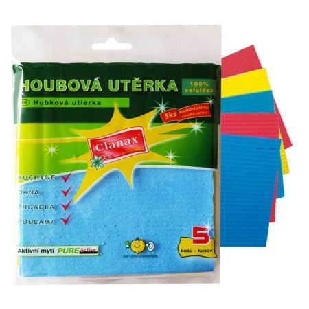Clanax hubová utierka 3ks 16x18cm celuloza