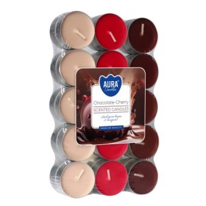 Bispol čajové sviečky 30ks - p15-30-104 chocolate-cherry