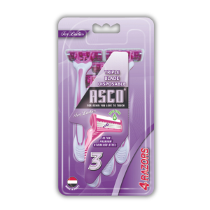 ASCO 3-britvový dámsky holiaci strojček 4ks 