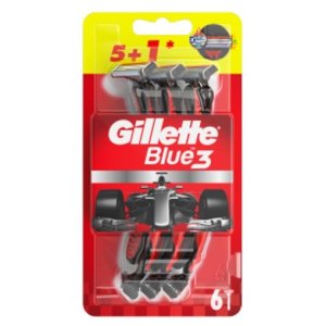 Gillette Blue 3 (Blue3) Plus Red strojček na holenie 6ks