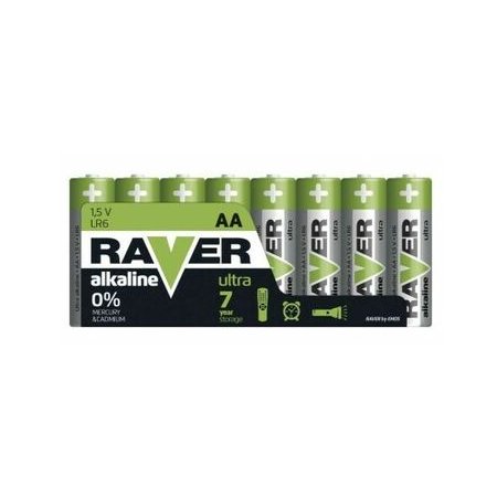 Alkalická batéria RAVER LR6 1,5V (AA) 8ks