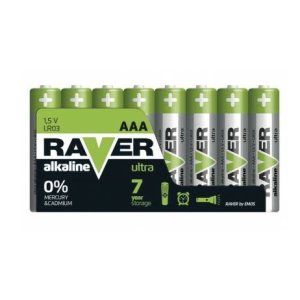 Alkalická batéria RAVER LR3 1,5V (AAA) 8ks