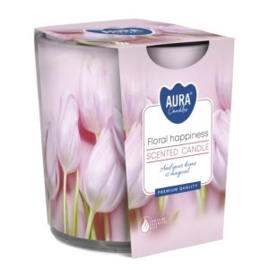 Aura Bispol Floral Happines vonná sviečka 100g