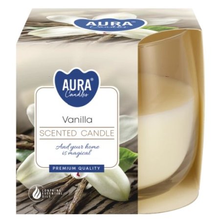 Aura Bispol Vanilla vonná sviečka 130g