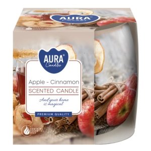 Aura Bispol Apple Cinnamon vonná sviečka 100g