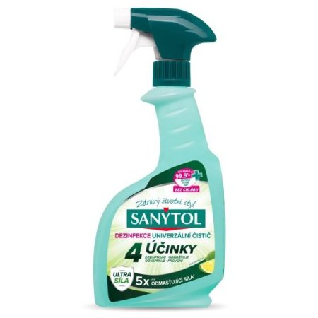 Sanytol dezinfekcia univerzálny antibakteriálny čistič s vôňou limetky 500ml s rozprašovačom