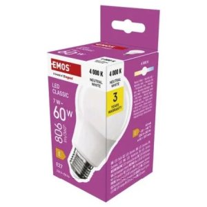 LED žiarovka Classic A60 / E27 / 7 W (60 W) / 806 lm / Neutrálna biela