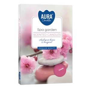 Aura Bispol Spa Garden vonné čajové sviečky 6ks