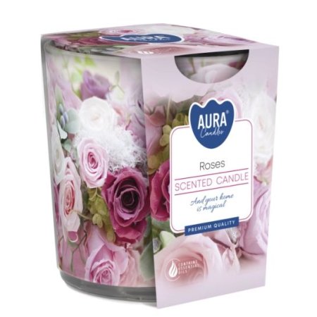 Aura Bispol Roses vonná sviečka 100g