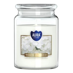 Aura Bispol White Flowers vonná sviečka 500g
