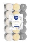 Aura Bispol White Flowers vonné čajové sviečky 30ks