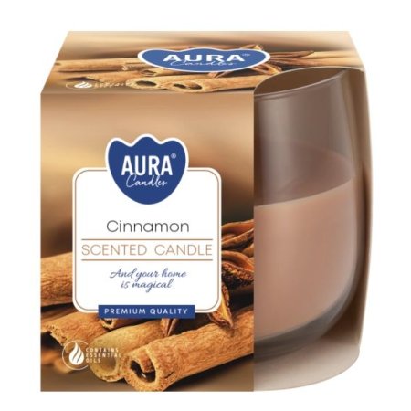 Aura Bispol Cinnamon vonná sviečka 130g