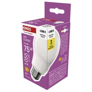 LED žiarovka Classic A60 / E27 / 9,5 W (75 W) / 1055 lm / Neutrálna biela