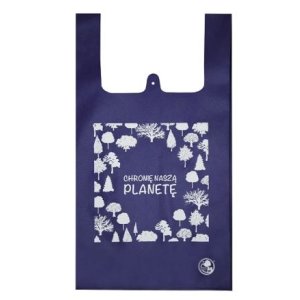 Pevná nákupná takša s uchom - modrá planeta.