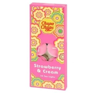 Chupa Chups Strawberry&Cream /jahody&smotana/ vonné čajové sviečky 10ks