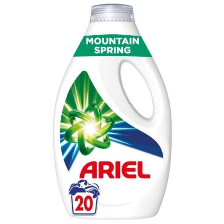 Ariel Mountain Spring tekutý prací gél na biele prádlo 1l na 20 pracích dávok