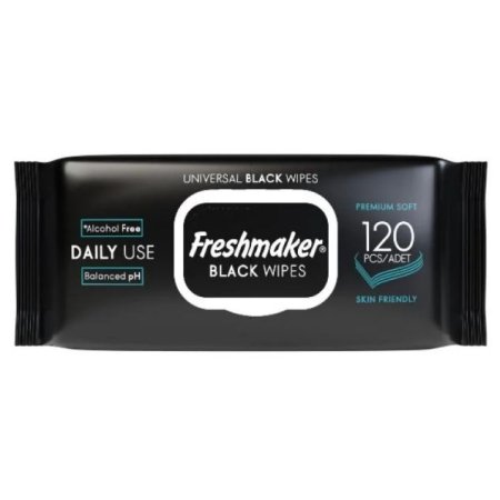 Freshmaker vlhčené obrúsky 120ks Black uzatvárateľné s klipom
